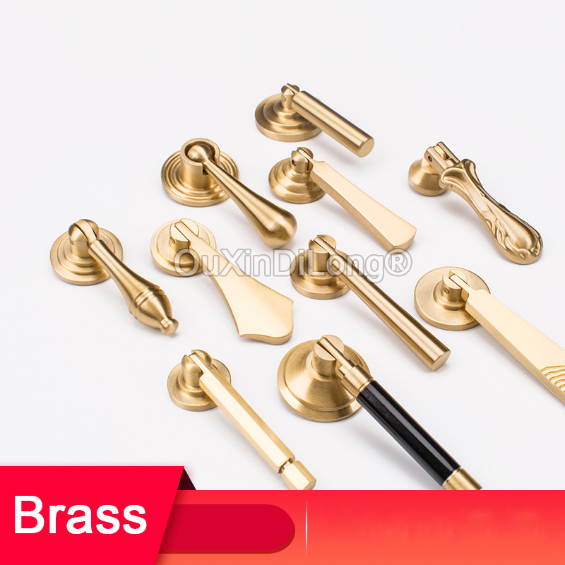 Furniture Hardware Drop Pulls - 1 STKS Chinese Stijl Messing Handgrepen