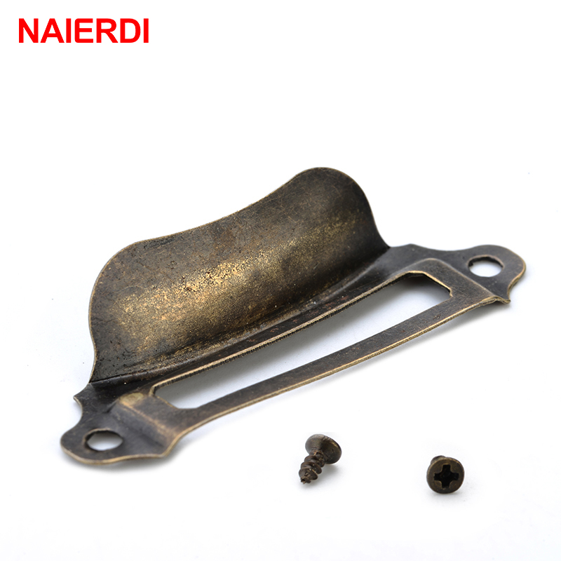Furniture Hardware Names - 10PCS NAIERDI Antieke Box Label Handgrepen