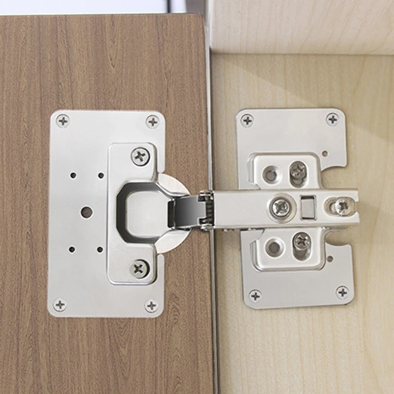 Cabinet Hinge Overlay - 4 stuks kastscharnierreparatieplaat roestvrijstalen scharnierreparatieplaat voor