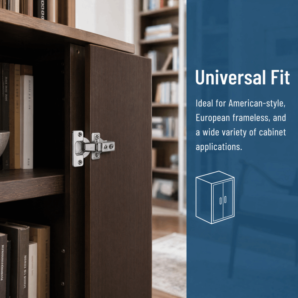 Cabinet Hinge Overlay - 2 Stuks Soft Close 1/2 Inch
