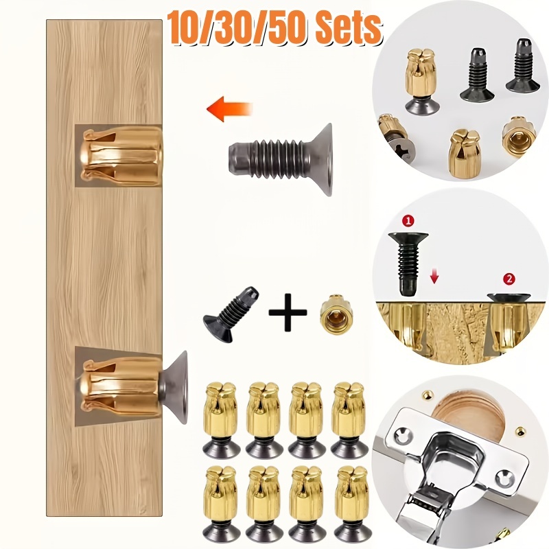 Cabinet Hinge Overlay - 10/30/50 Sets Herbruikbare Scharnier Reparatie Inserts