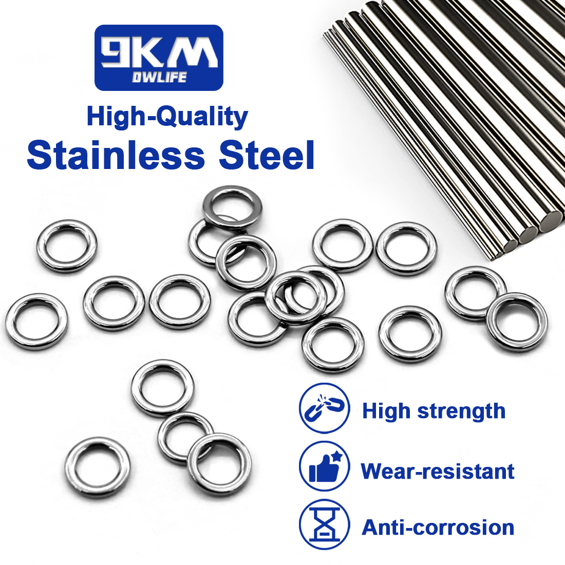 9KM Solid Ring Fishing 50 stuk - Furniture Hardware Jig recensie en prijs